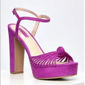 Strapped Faux Suede Platform Sandals